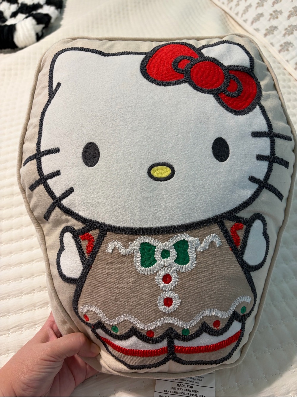 Pottery Barn Hello Kitty Gingerbread Pillow
